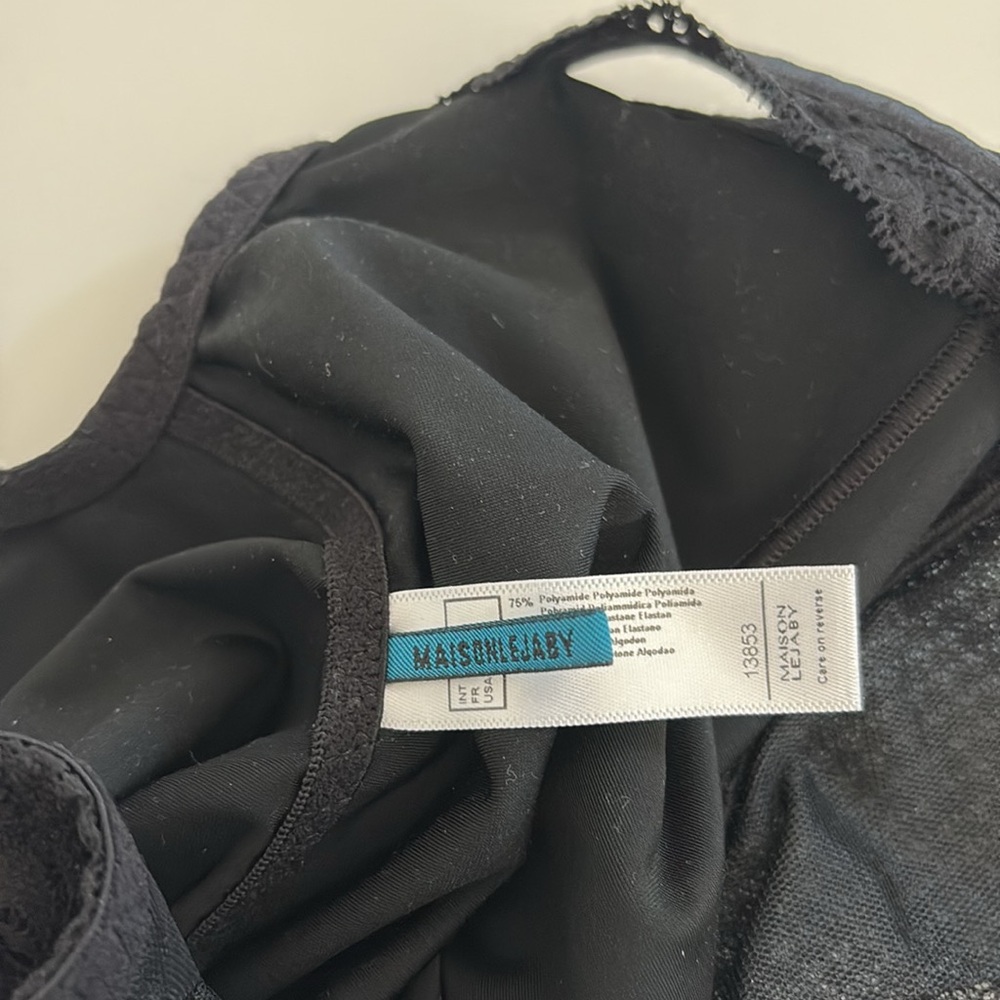 MAISON LEJABY Gaby bodysuit 38C NWT black - Picture 14 of 15